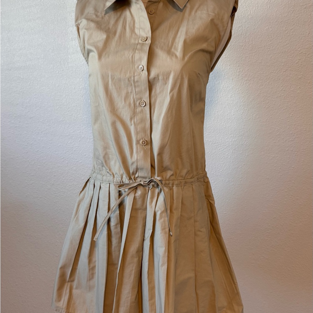 H&M Light Brown Sleeveless Mini Dress
